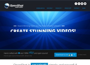 How openshot.org looks like on a tablet such as an iPad.