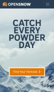 How opensnow.com looks like on a mobile device such as an iPhone.