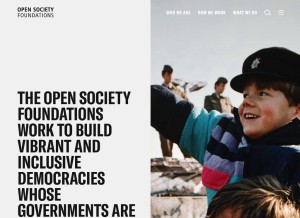 How opensocietyfoundations.org looks like on a tablet such as an iPad.