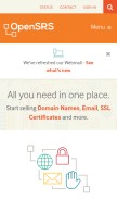 How opensrs.net looks like on a mobile device such as an iPhone.