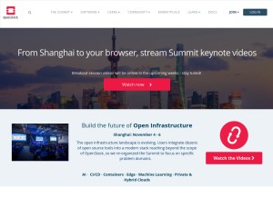 How openstack.org looks like on a tablet such as an iPad.