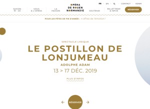 How operaderouen.fr looks like on a tablet such as an iPad.