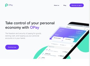 How operapay.com looks like on a tablet such as an iPad.
