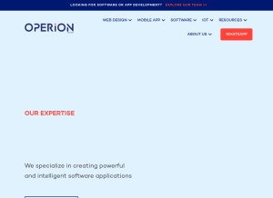 How operion.com.my looks like on a tablet such as an iPad.