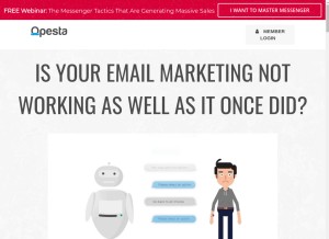 How opesta.com looks like on a tablet such as an iPad.