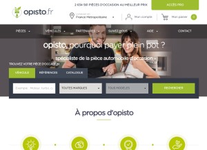 How opisto.fr looks like on a tablet such as an iPad.