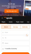 How opodo.com looks like on a mobile device such as an iPhone.