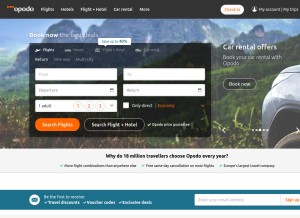 How opodo.com looks like on a tablet such as an iPad.