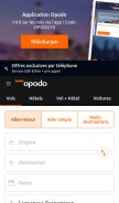 How opodo.fr looks like on a mobile device such as an iPhone.