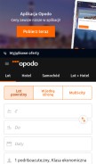How opodo.pl looks like on a mobile device such as an iPhone.