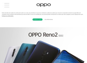 How oppo.com looks like on a tablet such as an iPad.