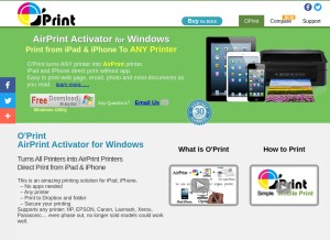 How oprintware.com looks like on a tablet such as an iPad.