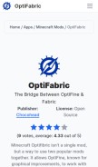 How optifabric.com looks like on a mobile device such as an iPhone.