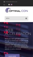How optimalcdn.com looks like on a mobile device such as an iPhone.