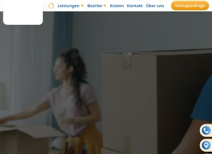 How optimalumzug.de looks like on a tablet such as an iPad.