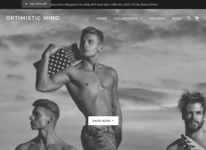How optimisticmind.org looks like on a tablet such as an iPad.