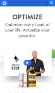 How optimize.me looks like on a mobile device such as an iPhone.