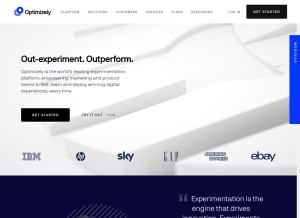 How optimizely.com looks like on a tablet such as an iPad.