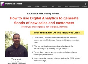 How optimizesmart.com looks like on a tablet such as an iPad.