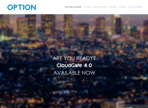 How option.com looks like on a tablet such as an iPad.