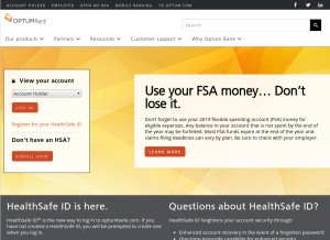 How optumbank.com looks like on a tablet such as an iPad.