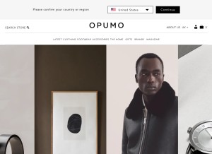 How opumo.com looks like on a tablet such as an iPad.