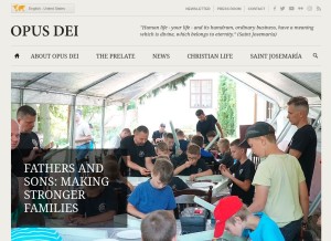 How opusdei.org looks like on a tablet such as an iPad.