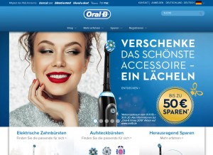 How oralb-blendamed.de looks like on a tablet such as an iPad.