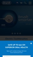 How oralb.com looks like on a mobile device such as an iPhone.