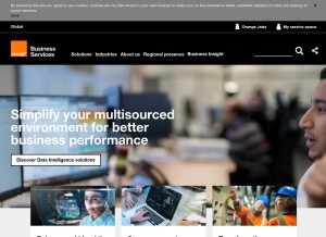 How orange-business.com looks like on a tablet such as an iPad.