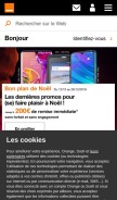 How orange.fr looks like on a mobile device such as an iPhone.