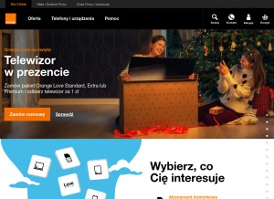 How orange.pl looks like on a tablet such as an iPad.
