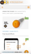 How orangefreesounds.com looks like on a mobile device such as an iPhone.