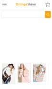 How orangeshine.com looks like on a mobile device such as an iPhone.