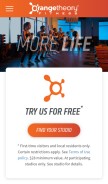 How orangetheory.com looks like on a mobile device such as an iPhone.