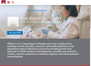 How orau.gov looks like on a tablet such as an iPad.