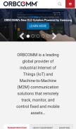 How orbcomm.com looks like on a mobile device such as an iPhone.