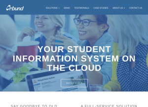 How orbund.com looks like on a tablet such as an iPad.