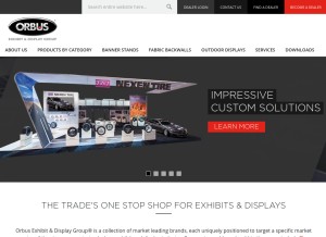 How orbus.com looks like on a tablet such as an iPad.