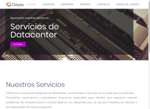 How orbyta.com looks like on a tablet such as an iPad.