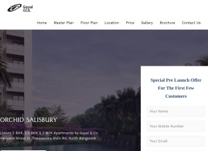 How orchidssalisbury.in looks like on a tablet such as an iPad.