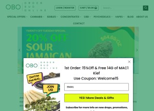 How orderbudonline.io looks like on a tablet such as an iPad.