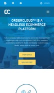 How ordercloud.io looks like on a mobile device such as an iPhone.