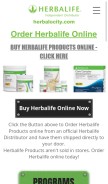 How orderherbalsonline.com looks like on a mobile device such as an iPhone.