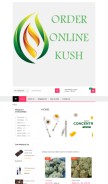 How orderonlinekush.com looks like on a mobile device such as an iPhone.