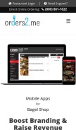 How orders2.me looks like on a mobile device such as an iPhone.
