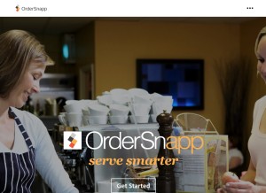 How ordersnapp.com looks like on a tablet such as an iPad.