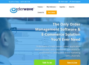 How orderwave.com looks like on a tablet such as an iPad.