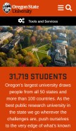 How oregonstate.edu looks like on a mobile device such as an iPhone.