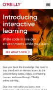 How oreilly.com looks like on a mobile device such as an iPhone.